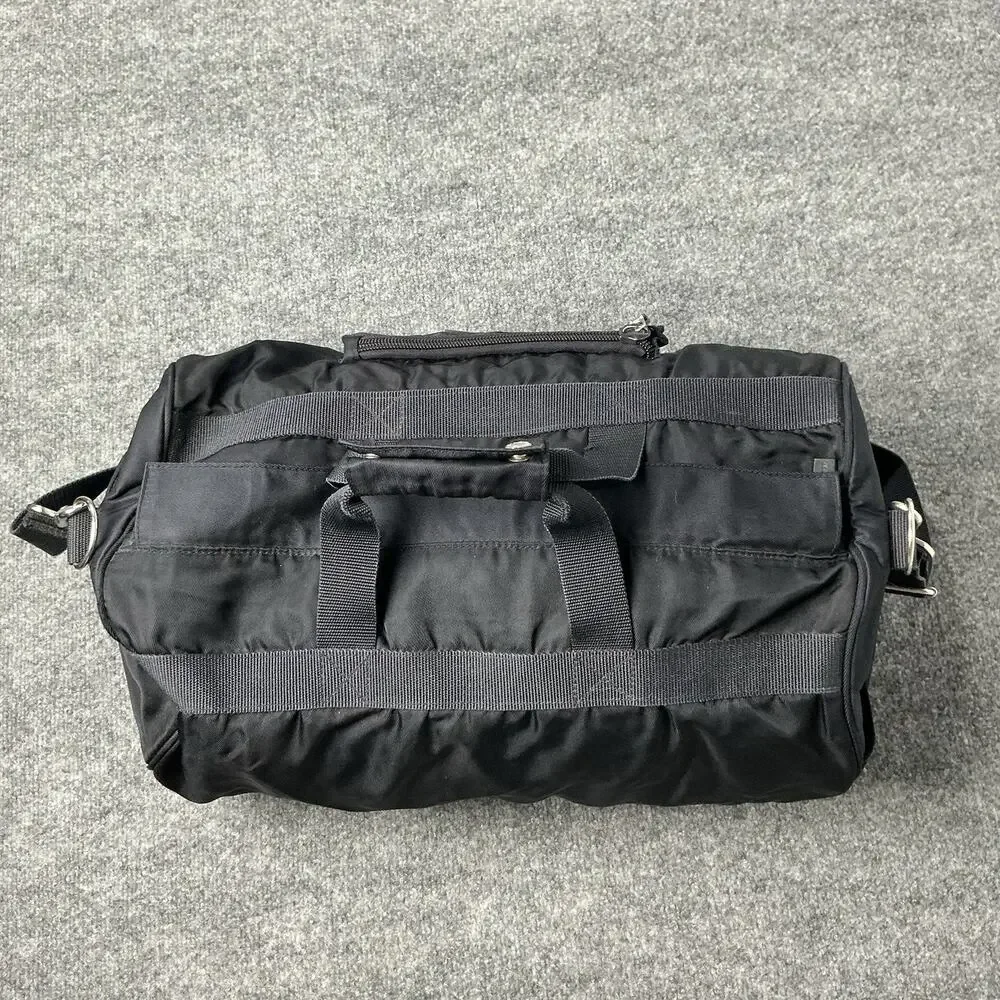 Vintage Polo Sport Ralph Lauren Large Black Duffle Gym Travel Weekender